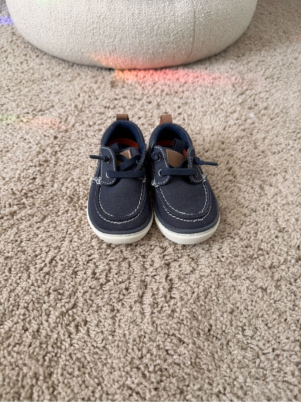 Nordstrom Navy and White Canvas Kids Boat Shoes